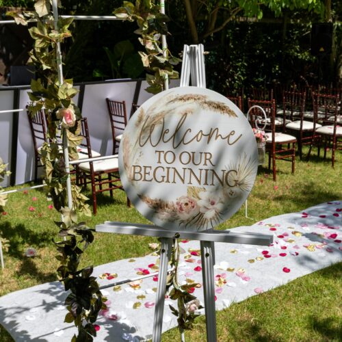 sign2 Custom Wedding Welcome Signs (Glass, Mirror, or Wood)